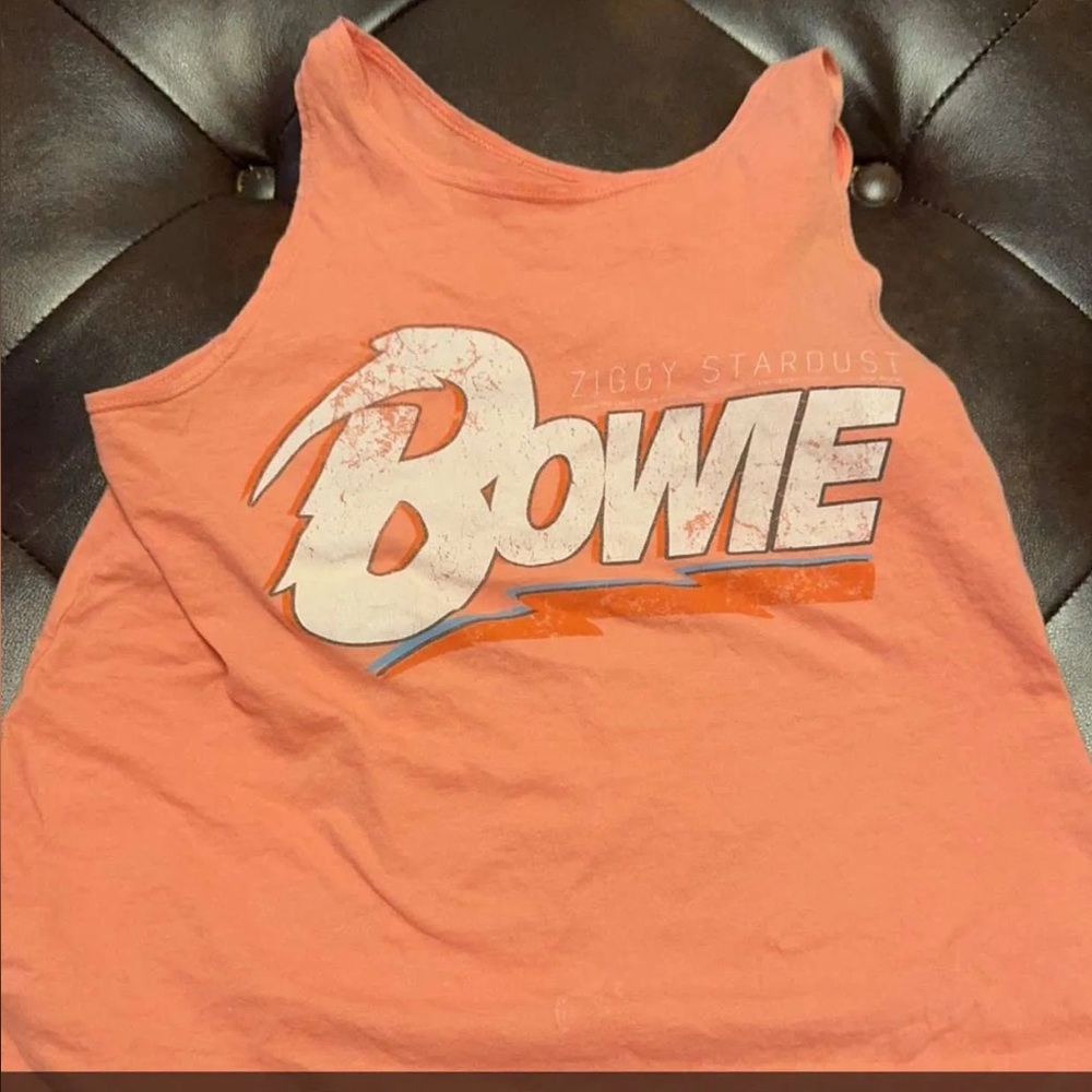 Kids David Bowie Tank Top - Sherbet Orange